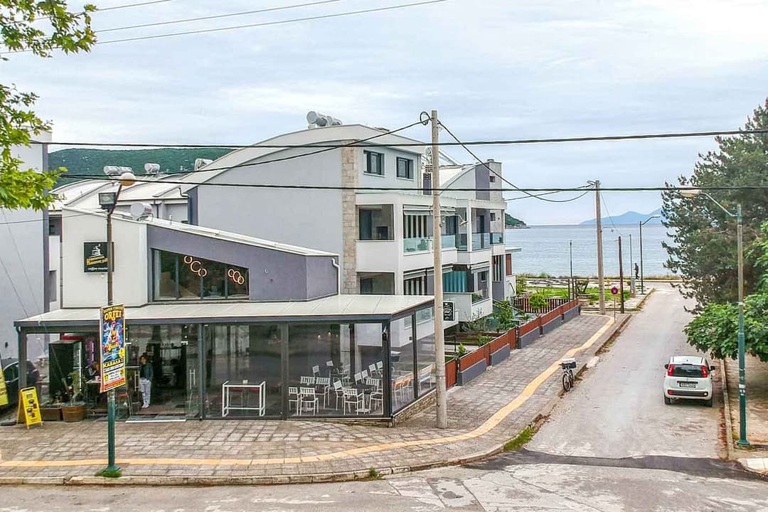 View of the shop's exterior with its signage